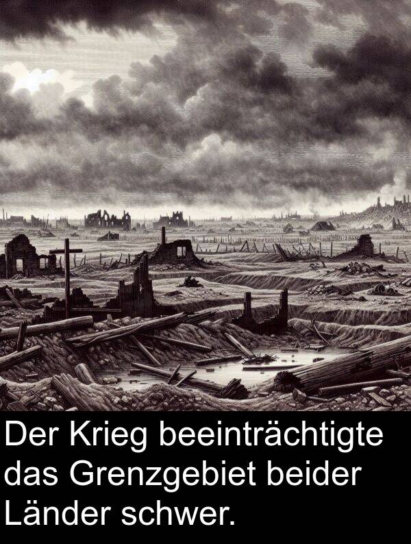 Länder: Der Krieg beeinträchtigte das Grenzgebiet beider Länder schwer.