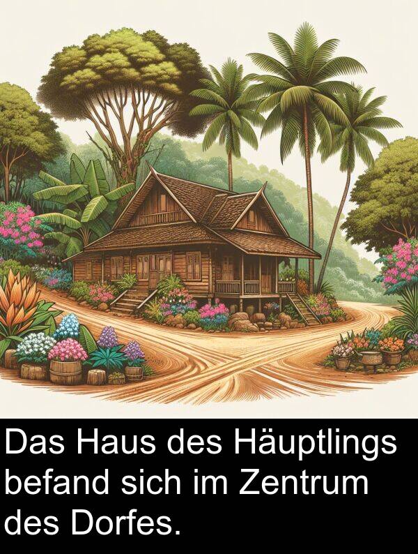 Haus: Das Haus des Häuptlings befand sich im Zentrum des Dorfes.