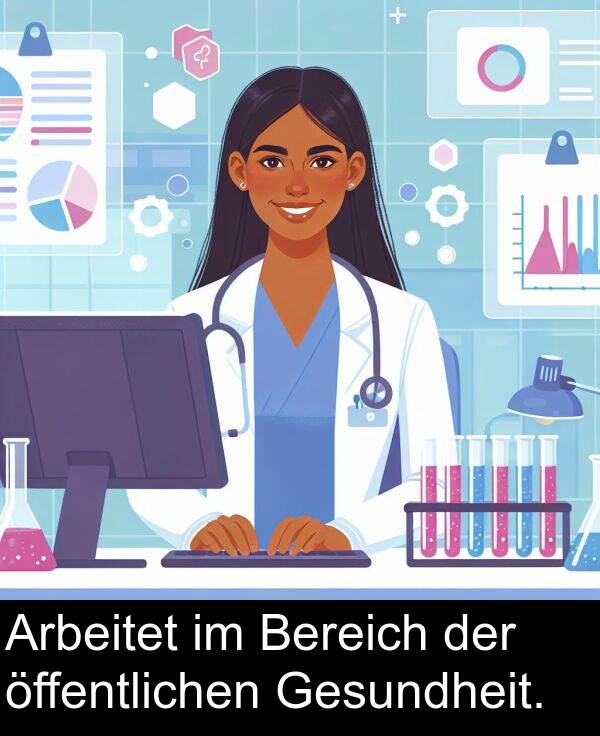 öffentlichen: Arbeitet im Bereich der öffentlichen Gesundheit.