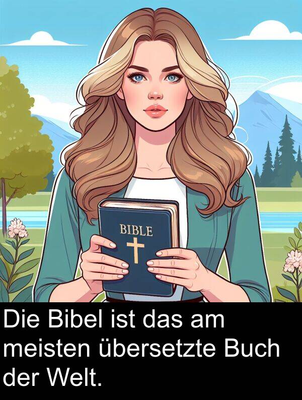 übersetzte: Die Bibel ist das am meisten übersetzte Buch der Welt.