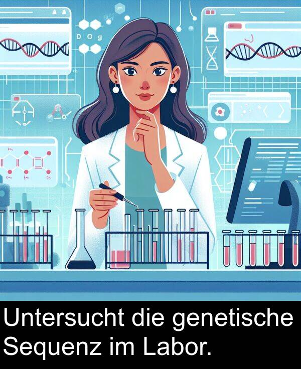 Labor: Untersucht die genetische Sequenz im Labor.