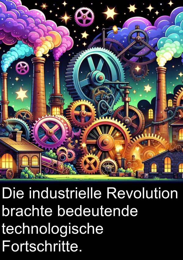 Fortschritte: Die industrielle Revolution brachte bedeutende technologische Fortschritte.