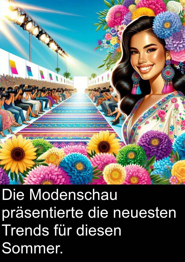 neuesten: Die Modenschau präsentierte die neuesten Trends für diesen Sommer.