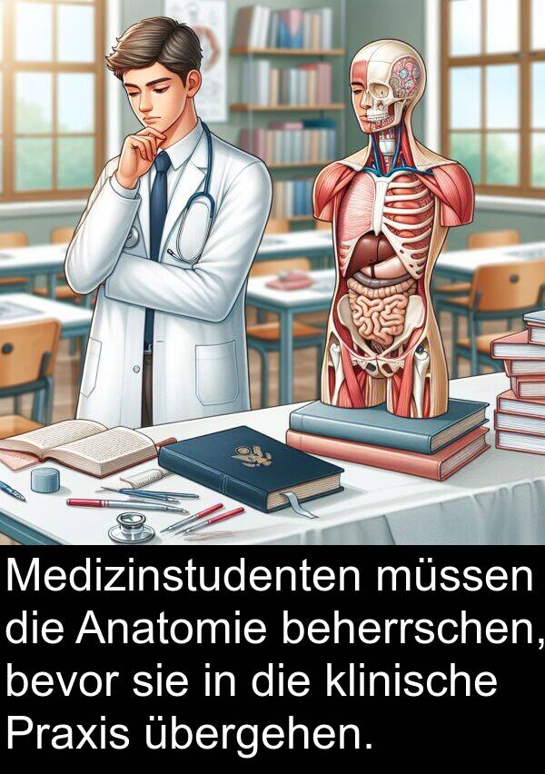 Medizinstudenten: Medizinstudenten müssen die Anatomie beherrschen, bevor sie in die klinische Praxis übergehen.