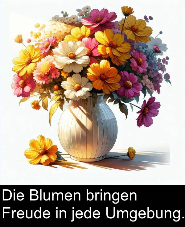 Umgebung: Die Blumen bringen Freude in jede Umgebung.