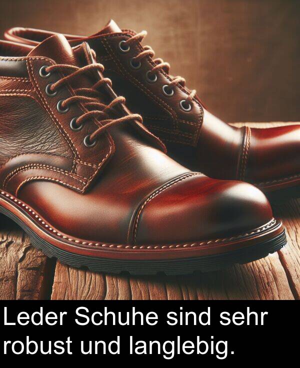 langlebig: Leder Schuhe sind sehr robust und langlebig.