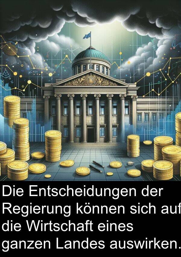 eines: Die Entscheidungen der Regierung können sich auf die Wirtschaft eines ganzen Landes auswirken.