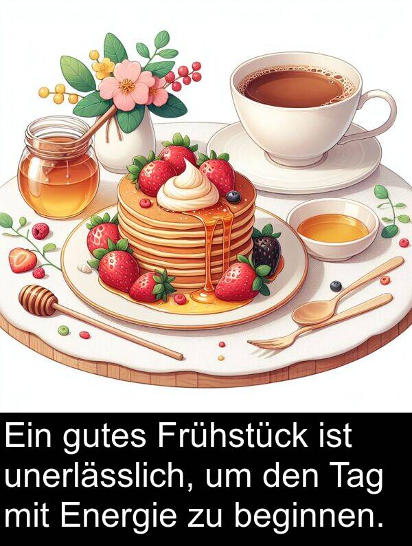 Tag: Ein gutes Frühstück ist unerlässlich, um den Tag mit Energie zu beginnen.