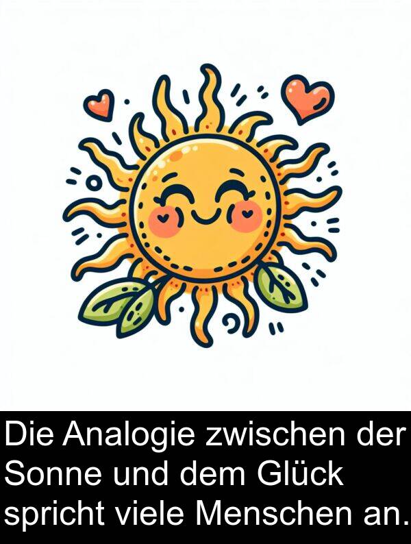 an: Die Analogie zwischen der Sonne und dem Glück spricht viele Menschen an.