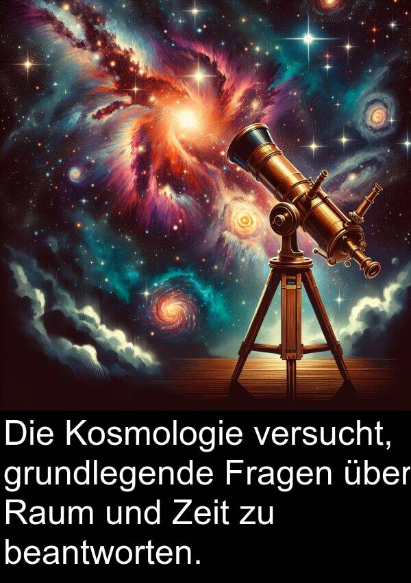 Raum: Die Kosmologie versucht, grundlegende Fragen über Raum und Zeit zu beantworten.