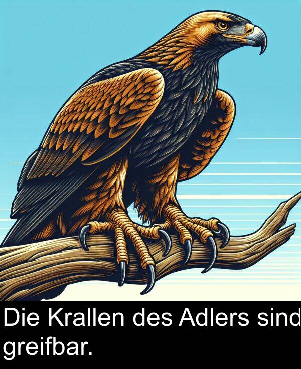 des: Die Krallen des Adlers sind greifbar.