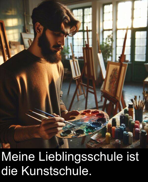 Kunstschule: Meine Lieblingsschule ist die Kunstschule.