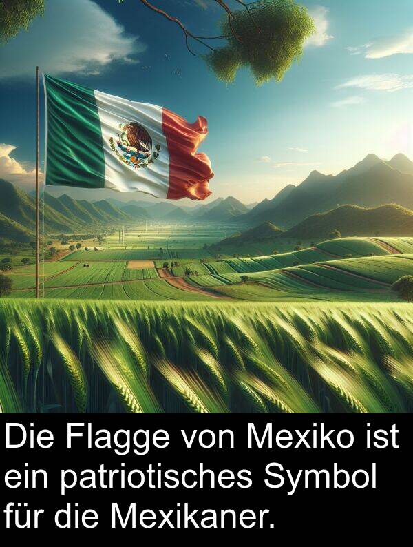 Symbol: Die Flagge von Mexiko ist ein patriotisches Symbol für die Mexikaner.