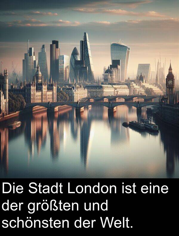 London: Die Stadt London ist eine der größten und schönsten der Welt.