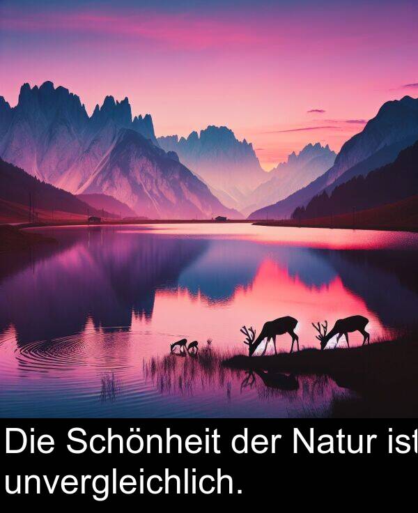 Natur: Die Schönheit der Natur ist unvergleichlich.