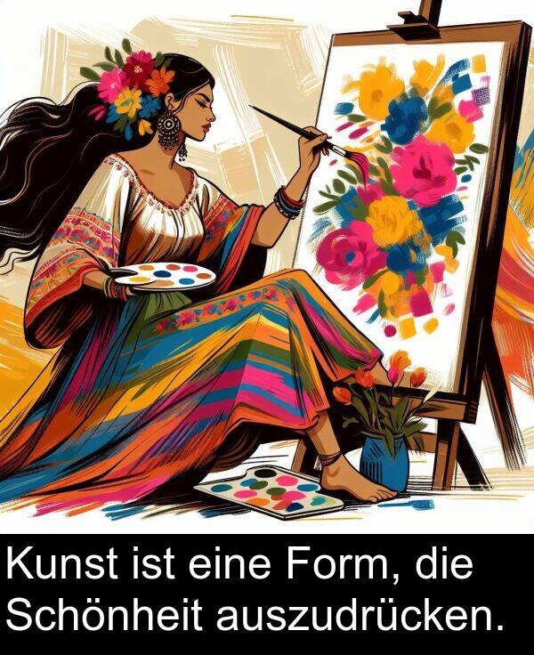 Form: Kunst ist eine Form, die Schönheit auszudrücken.