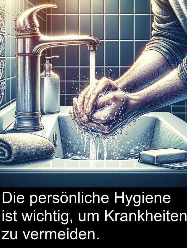 Krankheiten: Die persönliche Hygiene ist wichtig, um Krankheiten zu vermeiden.