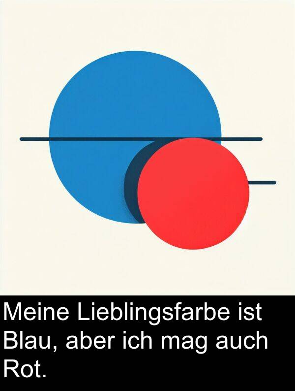 Lieblingsfarbe: Meine Lieblingsfarbe ist Blau, aber ich mag auch Rot.