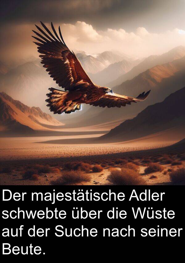 Adler: Der majestätische Adler schwebte über die Wüste auf der Suche nach seiner Beute.