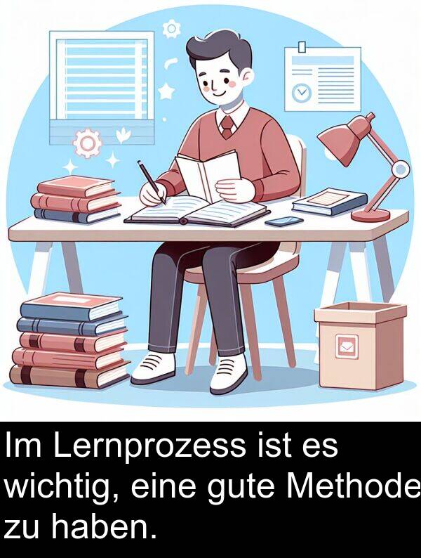 gute: Im Lernprozess ist es wichtig, eine gute Methode zu haben.