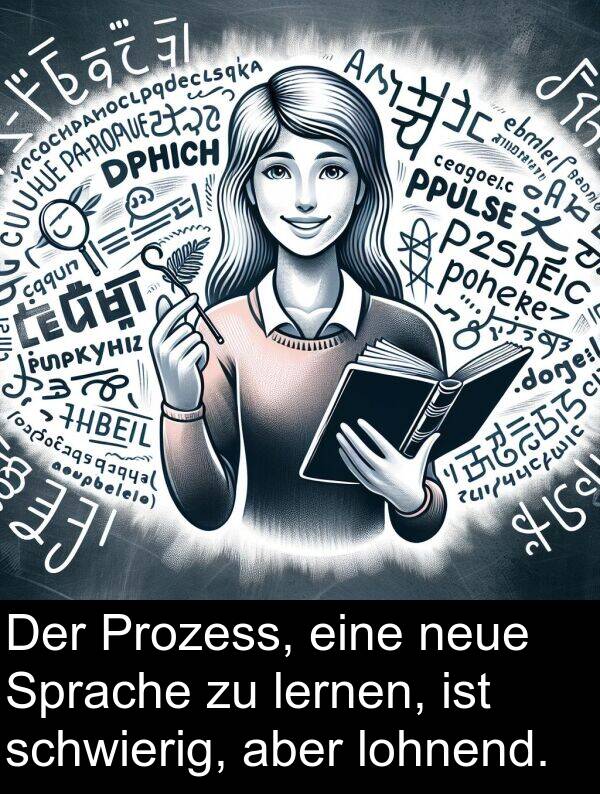 aber: Der Prozess, eine neue Sprache zu lernen, ist schwierig, aber lohnend.