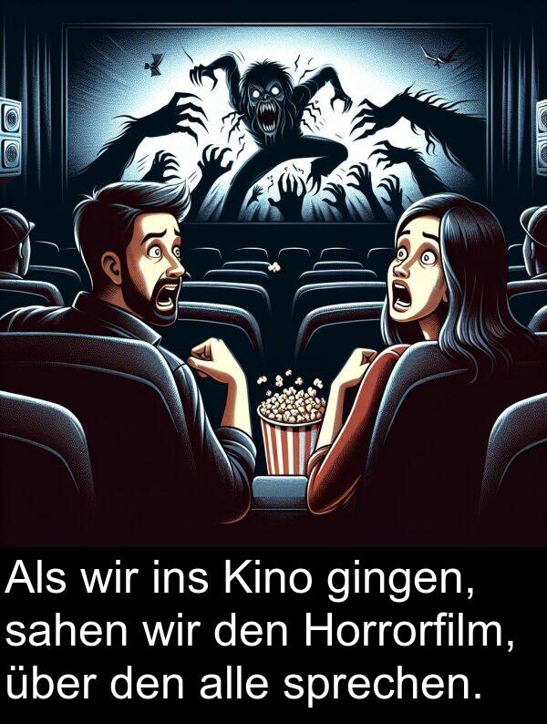 Horrorfilm: Als wir ins Kino gingen, sahen wir den Horrorfilm, über den alle sprechen.