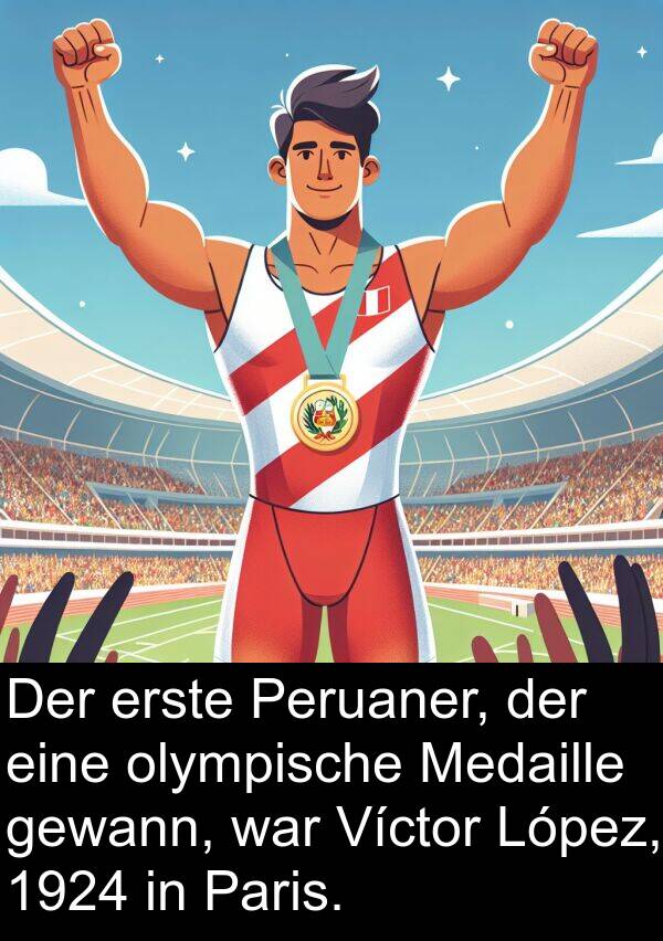 Paris: Der erste Peruaner, der eine olympische Medaille gewann, war Víctor López, 1924 in Paris.