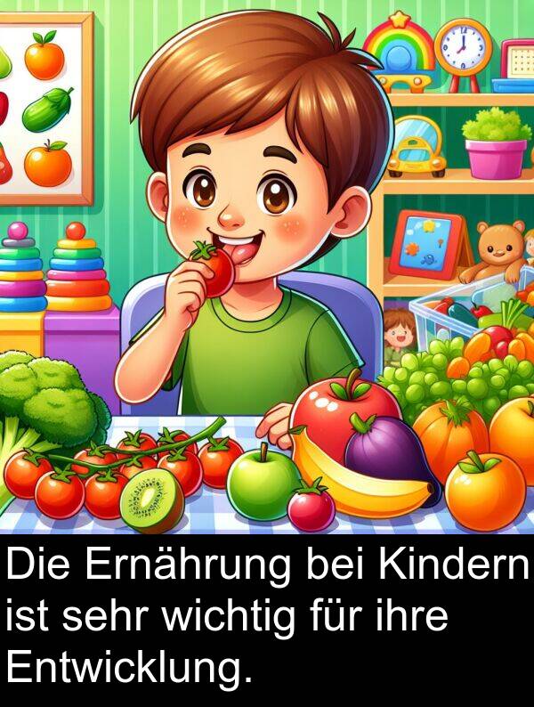 Kindern: Die Ernährung bei Kindern ist sehr wichtig für ihre Entwicklung.