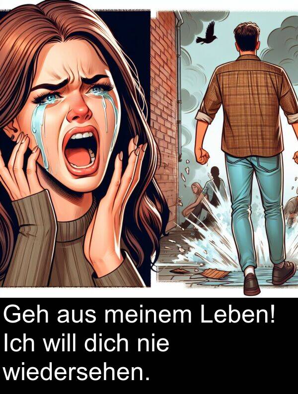 Leben: Geh aus meinem Leben! Ich will dich nie wiedersehen.