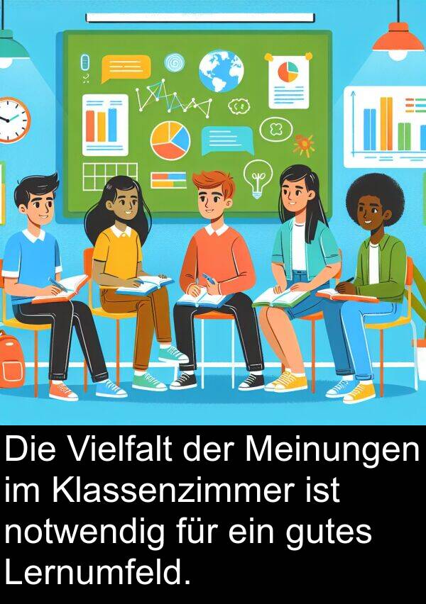 Klassenzimmer: Die Vielfalt der Meinungen im Klassenzimmer ist notwendig für ein gutes Lernumfeld.