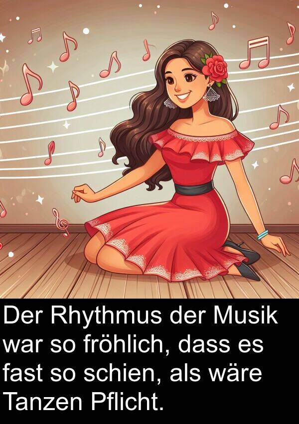 fast: Der Rhythmus der Musik war so fröhlich, dass es fast so schien, als wäre Tanzen Pflicht.