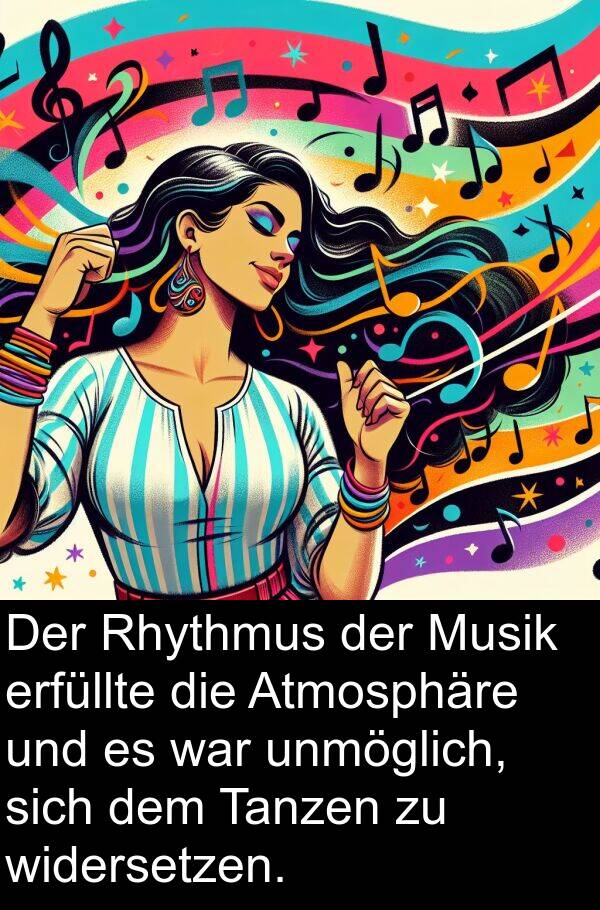 Tanzen: Der Rhythmus der Musik erfüllte die Atmosphäre und es war unmöglich, sich dem Tanzen zu widersetzen.