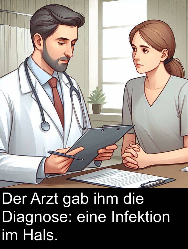 Hals: Der Arzt gab ihm die Diagnose: eine Infektion im Hals.