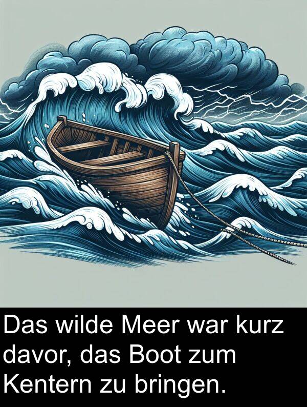 Meer: Das wilde Meer war kurz davor, das Boot zum Kentern zu bringen.