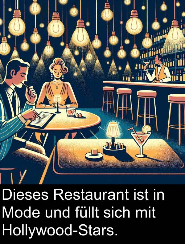 sich: Dieses Restaurant ist in Mode und füllt sich mit Hollywood-Stars.