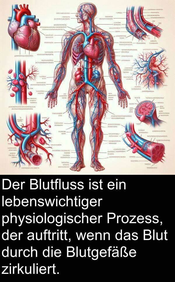 zirkuliert: Der Blutfluss ist ein lebenswichtiger physiologischer Prozess, der auftritt, wenn das Blut durch die Blutgefäße zirkuliert.