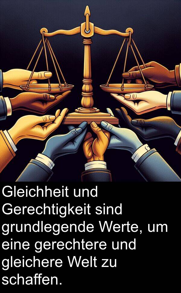 schaffen: Gleichheit und Gerechtigkeit sind grundlegende Werte, um eine gerechtere und gleichere Welt zu schaffen.