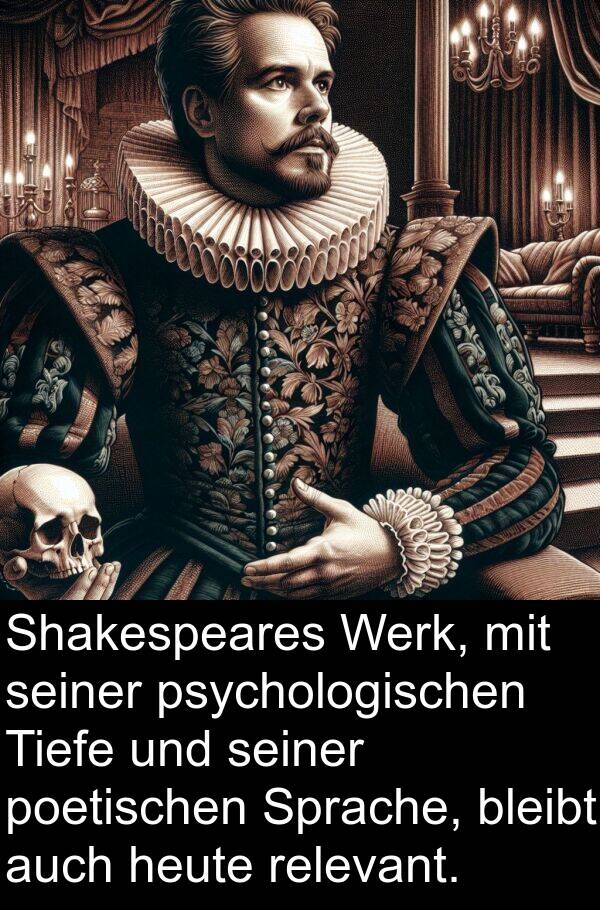 heute: Shakespeares Werk, mit seiner psychologischen Tiefe und seiner poetischen Sprache, bleibt auch heute relevant.