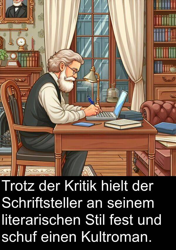 Kritik: Trotz der Kritik hielt der Schriftsteller an seinem literarischen Stil fest und schuf einen Kultroman.