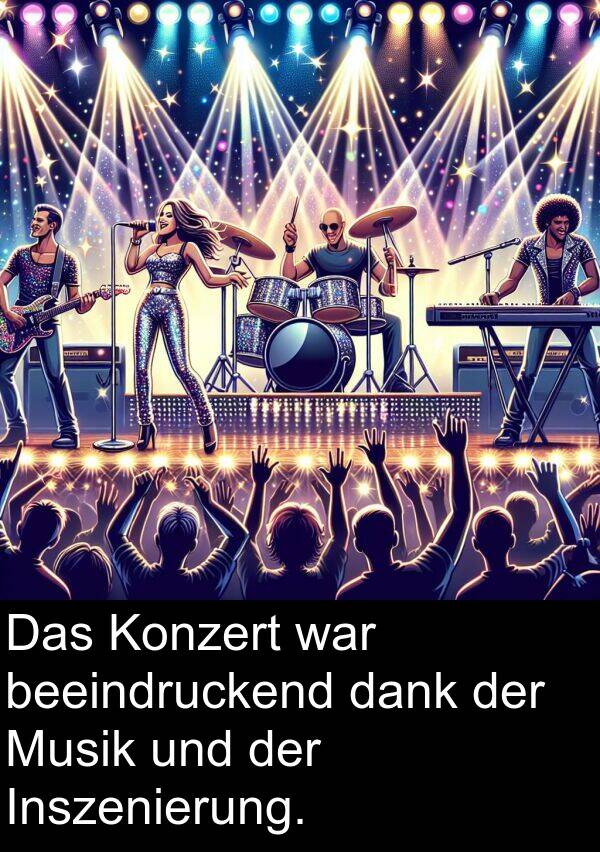 Konzert: Das Konzert war beeindruckend dank der Musik und der Inszenierung.