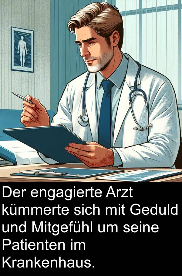 Patienten: Der engagierte Arzt kümmerte sich mit Geduld und Mitgefühl um seine Patienten im Krankenhaus.