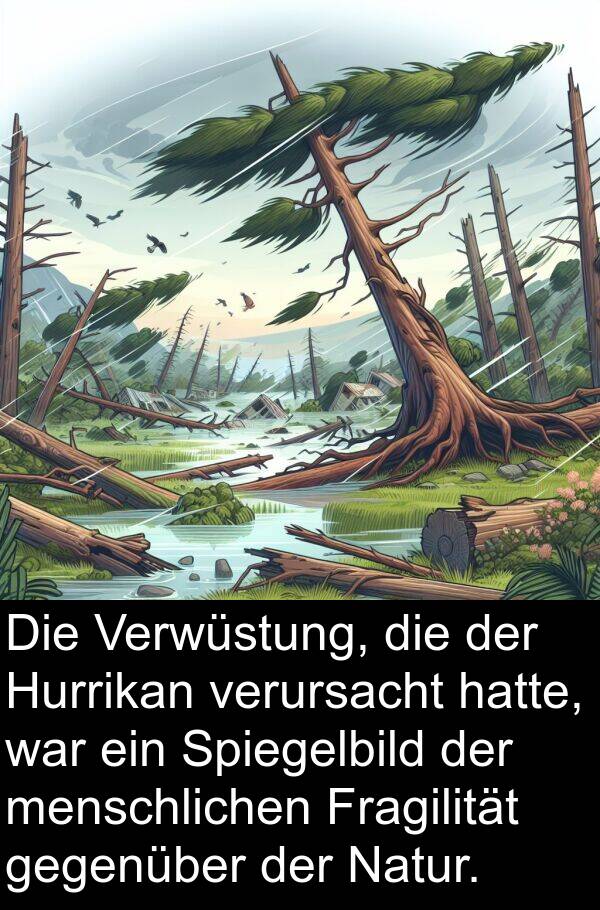 Hurrikan: Die Verwüstung, die der Hurrikan verursacht hatte, war ein Spiegelbild der menschlichen Fragilität gegenüber der Natur.