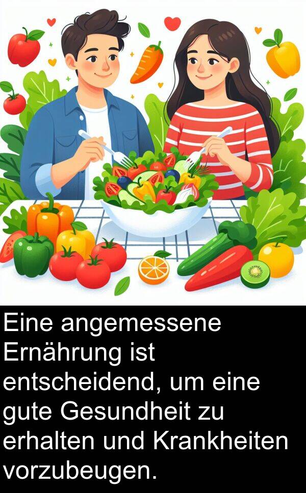 Ernährung: Eine angemessene Ernährung ist entscheidend, um eine gute Gesundheit zu erhalten und Krankheiten vorzubeugen.