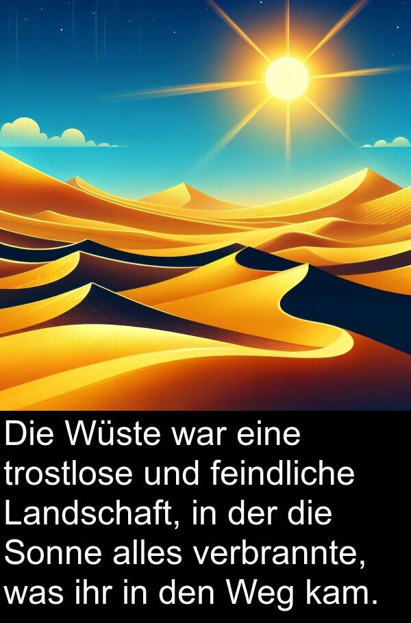 kam: Die Wüste war eine trostlose und feindliche Landschaft, in der die Sonne alles verbrannte, was ihr in den Weg kam.