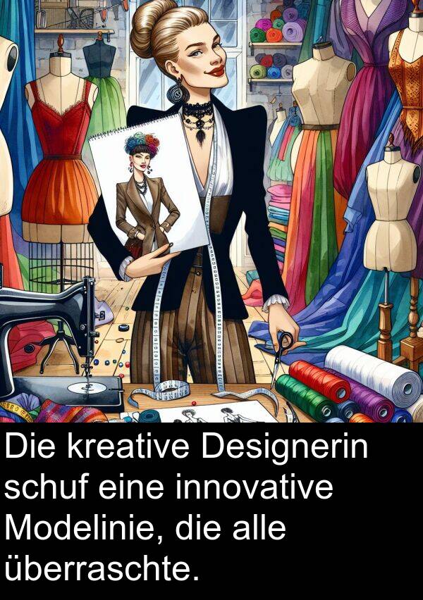 kreative: Die kreative Designerin schuf eine innovative Modelinie, die alle überraschte.