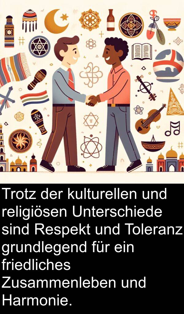 Harmonie: Trotz der kulturellen und religiösen Unterschiede sind Respekt und Toleranz grundlegend für ein friedliches Zusammenleben und Harmonie.