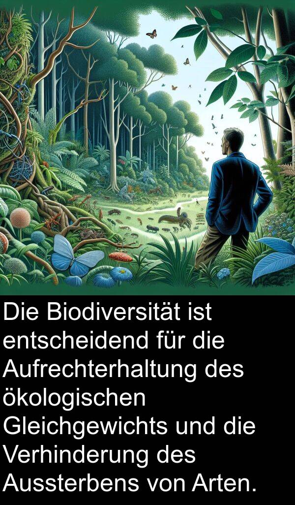 entscheidend: Die Biodiversität ist entscheidend für die Aufrechterhaltung des ökologischen Gleichgewichts und die Verhinderung des Aussterbens von Arten.