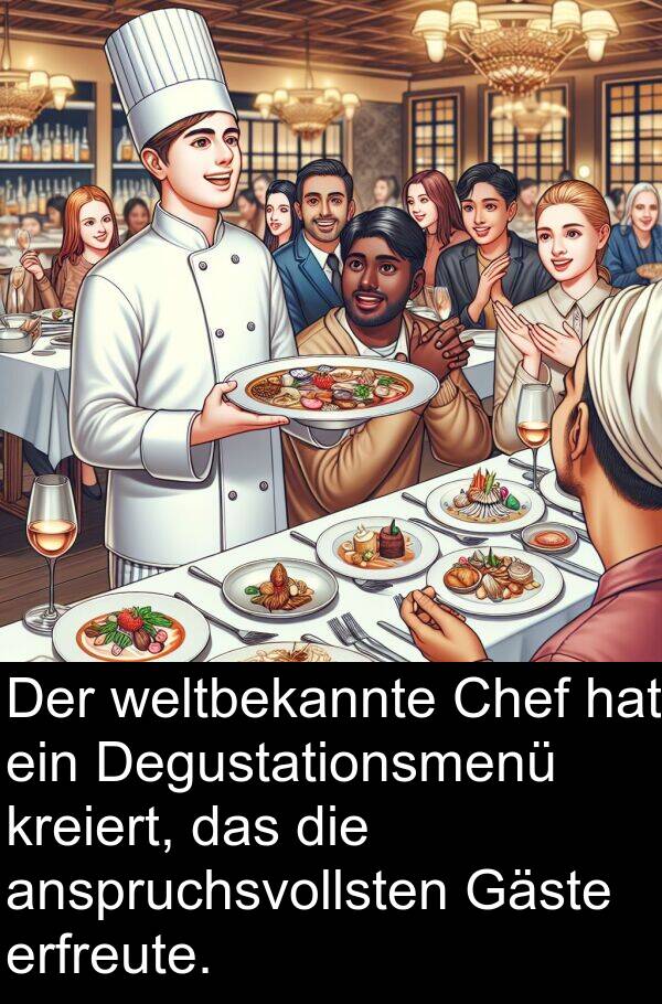 kreiert: Der weltbekannte Chef hat ein Degustationsmenü kreiert, das die anspruchsvollsten Gäste erfreute.