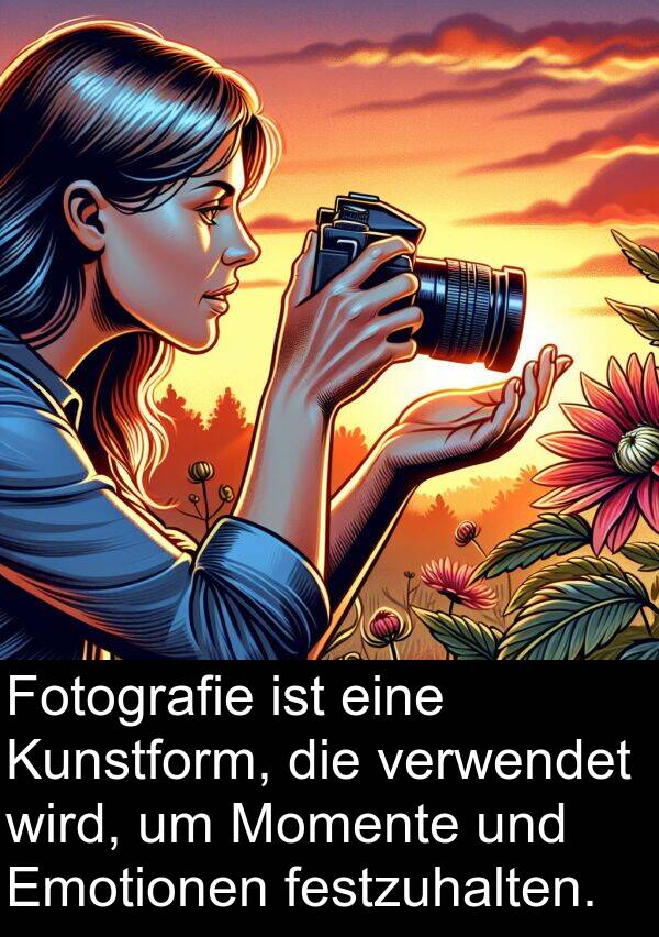 Emotionen: Fotografie ist eine Kunstform, die verwendet wird, um Momente und Emotionen festzuhalten.