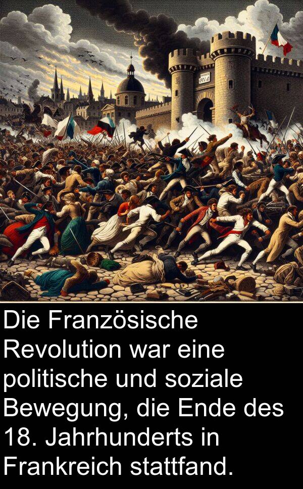 Frankreich: Die Französische Revolution war eine politische und soziale Bewegung, die Ende des 18. Jahrhunderts in Frankreich stattfand.